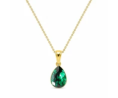 Diamond Sky Jewelry Sidabrinis pakabukas „Crystal Drop (Emerald)“ su Preciosa® kristalais