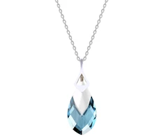 Diamond Sky Jewelry Sidabrinis pakabukas „Baroque II (Aquamarine Light Chrome)“ su Swarovski® kristalais