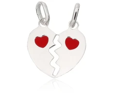 Diamond Sky Jewelry Sidabrinis pakabukas su emaliu „Broken Heart“