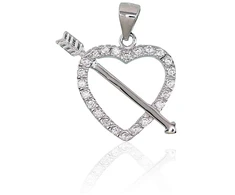 Diamond Sky Jewelry Sidabrinis pakabukas su cirkoniais „Amor“