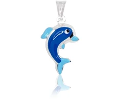 Diamond Sky Jewelry Sidabrinis pakabukas su emaliu „Dolphin II“