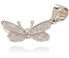 Diamond Sky Jewelry Sidabrinis pakabukas su cirkoniais „Butterfly IV“