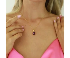 Diamond Sky Jewelry Sidabrinis pakabukas „Crystal Drop (Amethyst)“ su Preciosa® kristalais