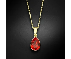 Diamond Sky Jewelry Sidabrinis pakabukas „Crystal Drop (Light Siam)“ su Preciosa® kristalais