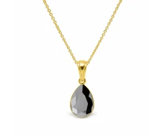 Diamond Sky Jewelry Sidabrinis pakabukas „Crystal Drop (Jet Hematite)“ su Preciosa® kristalais