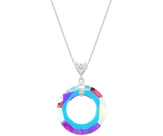 Diamond Sky Jewelry Sidabrinis pakabukas „Cosmic Ring (Aurora Borealis)“ su Swarovski® kristalais