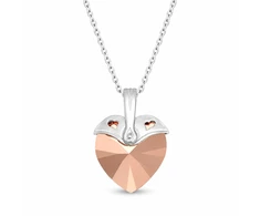 Diamond Sky Jewelry Sidabrinis pakabukas „Cupid (Rose Gold)“ su Swarovski® kristalais