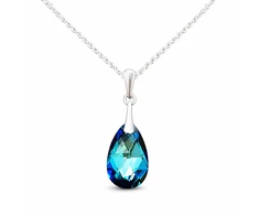 Diamond Sky Jewelry Sidabrinis pakabukas „Baroque (Bermuda Mėlyna)“ su Swarovski® kristalais