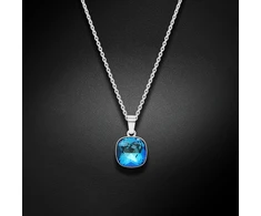 Diamond Sky Jewelry Sidabrinis pakabukas „Glare (Bermuda Mėlyna)“ su Swarovski® kristalais