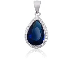 Diamond Sky Jewelry Sidabrinis pakabukas su cirkoniais „Kristalo Lašas III“