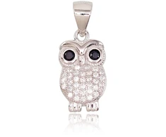 Diamond Sky Jewelry Sidabrinis pakabukas su cirkoniais „Owl VI“