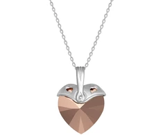 Diamond Sky Jewelry Sidabrinis pakabukas „Cupid (Rose Gold)“ su Swarovski® kristalais