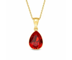 Diamond Sky Jewelry Sidabrinis pakabukas „Crystal Drop (Light Siam)“ su Preciosa® kristalais