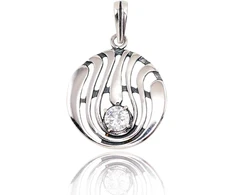 Diamond Sky Jewelry Sidabrinis pakabukas su cirkoniais „Sidabrinis Current“