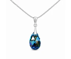 Diamond Sky Jewelry Sidabrinis pakabukas „Baroque (Aquamarine Mėlyna AB)“ su Swarovski® kristalais