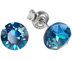 Diamond Sky Jewelry Sidabrinis papuošalų rinkinys moterims „Classic (Bermuda Mėlyna)“ su Swarovski® kristalais