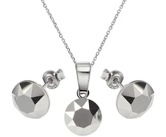 Diamond Sky Jewelry Sidabrinis papuošalų rinkinys moterims „Classic (Light Chrome)“ su Swarovski® kristalais