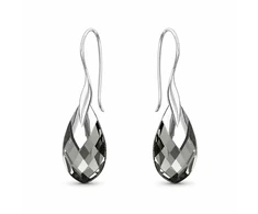 Diamond Sky Jewelry Sidabrinis papuošalų rinkinys moterims „Baroque II (Juodas Diamond Light Chrome)“ su Swarovski® kristalais