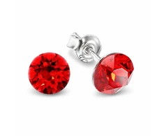 Diamond Sky Jewelry Sidabrinis papuošalų rinkinys moterims „Classic (Light Siam)“ su Swarovski® kristalais
