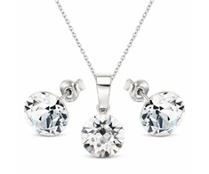 Diamond Sky Jewelry Sidabrinis papuošalų rinkinys moterims DiamondSky „Classic“ su Swarovski kristalais