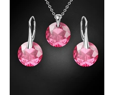 Diamond Sky Jewelry Sidabrinis papuošalų rinkinys moterims „Marianne (Rose)“ su Swarovski® kristalais