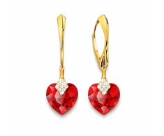 Diamond Sky Jewelry Sidabrinis papuošalų rinkinys moterims „Cute Valentine (Light Siam)“ su Swarovski® kristalais