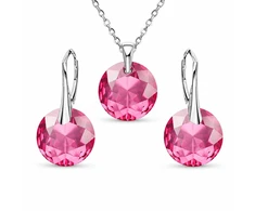 Diamond Sky Jewelry Sidabrinis papuošalų rinkinys moterims „Marianne (Rose)“ su Swarovski® kristalais