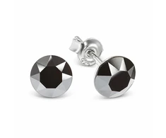 Diamond Sky Jewelry Sidabrinis papuošalų rinkinys moterims DiamondSky „Classic (Jet Hematite)“ su Swarovski kristalais