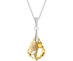 Diamond Sky Jewelry Sidabrinis papuošalų rinkinys moterims „Baroque IV (Golden Shadow)“ su Swarovski® kristalais