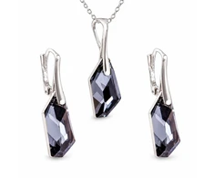 Diamond Sky Jewelry Sidabrinis papuošalų rinkinys moterims „Hyperborea (Sidabrinis Night)“ su Swarovski® kristalais