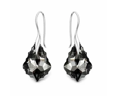 Diamond Sky Jewelry Sidabrinis papuošalų rinkinys moterims „Baroque IV (Sidabrinis Night)“ su Swarovski® kristalais