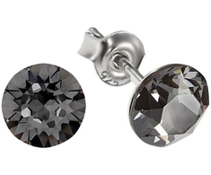 Diamond Sky Jewelry Sidabrinis papuošalų rinkinys moterims „Classic (Sidabrinis Night)“ su Swarovski® kristalais