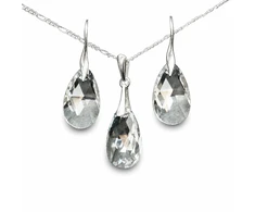 Diamond Sky Jewelry Sidabrinis papuošalų rinkinys moterims „Baroque“ su Swarovski® kristalais