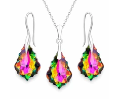 Diamond Sky Jewelry Sidabrinis papuošalų rinkinys moterims „Baroque IV (Vitrail Medium)“ su Swarovski® kristalais