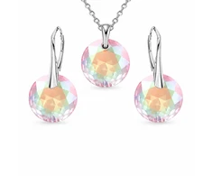 Diamond Sky Jewelry Sidabrinis papuošalų rinkinys moterims „Marianne (Aurora Borealis)“ su Swarovski® kristalais