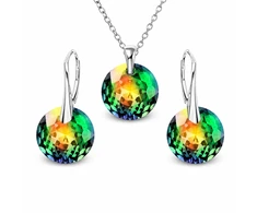 Diamond Sky Jewelry Sidabrinis papuošalų rinkinys moterims DiamondSky „Marianne (Vitrail Medium)“ su Swarovski kristalais