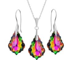 Diamond Sky Jewelry Sidabrinis papuošalų rinkinys moterims „Baroque IV (Vitrail Medium)“ su Swarovski® kristalais