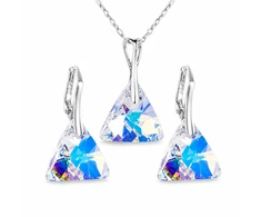 Diamond Sky Jewelry Sidabrinis papuošalų rinkinys moterims „Osiris (Aurora Borealis)“ su Swarovski® kristalais