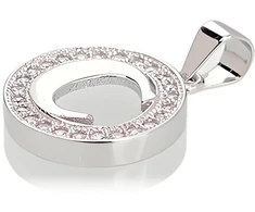 Diamond Sky Jewelry Sidabrinis raidės pakabukas su cirkoniais „C III“