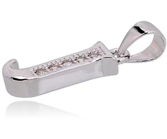 Diamond Sky Jewelry Sidabrinis raidės pakabukas su cirkoniais „J“