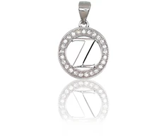 Diamond Sky Jewelry Sidabrinis raidės pakabukas su cirkoniais „Z II“