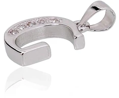 Diamond Sky Jewelry Sidabrinis raidės pakabukas su cirkoniais „G“
