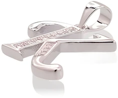 Diamond Sky Jewelry Sidabrinis raidės pakabukas su cirkoniais „K II“
