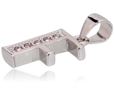 Diamond Sky Jewelry Sidabrinis raidės pakabukas su cirkoniais „F II“