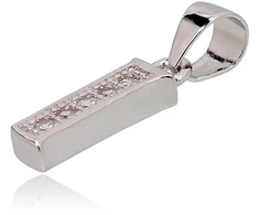 Diamond Sky Jewelry Sidabrinis raidės pakabukas su cirkoniais „I“