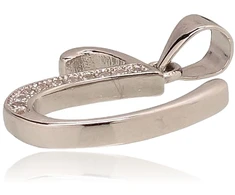 Diamond Sky Jewelry Sidabrinis raidės pakabukas su cirkoniais „U II“