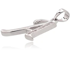 Diamond Sky Jewelry Sidabrinis raidės pakabukas su cirkoniais „A II“