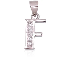 Diamond Sky Jewelry Sidabrinis raidės pakabukas su cirkoniais „F II“