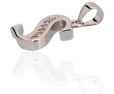 Diamond Sky Jewelry Sidabrinis raidės pakabukas su cirkoniais „S“