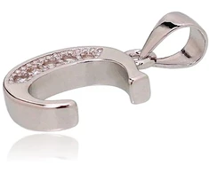 Diamond Sky Jewelry Sidabrinis raidės pakabukas su cirkoniais „C“